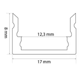 Kép 5/5 - Phenom LED aluminium profil sín, 2000x17x8mm