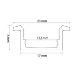 Kép 5/5 - Phenom LED aluminium profil sín, 2000x23x8mm
