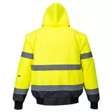 Kép 2/4 - Portwest C465 Hi-Vis Kontraszt láthatósági bomber dzseki, sárga-kék, S