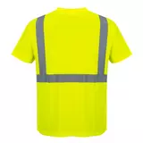 Kép 2/2 - Portwest S190 Hi-Vis láthatósági póló zsebbel, sárga, 4XL