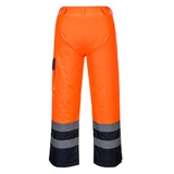 Kép 2/2 - Portwest S686 Hi-Vis Contrast bélelt, láthatósági nadrág, narancs-kék, L