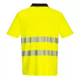 Kép 2/2 - Portwest DX412 Hi-Vis jól láthatósági galléros poló, sárga-fekete, S