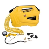 Kép 1/10 - PowerPlus POWX1706 olajmentes táskakompresszor, keréknyomásmérővel 1100W
