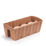 Kép 1/3 - Prosperplast Crown balkonláda korlátra, műanyag, 580x278mm, terrakotta