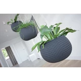 Kép 2/2 - Prosperplast Splofy Bowl WS kaspó, műanyag, függő, 290x195mm, antracit