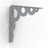 Kép 1/2 - Bolis Bubble polctartó konzol, ezüst, 180x180mm