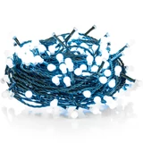 Kép 2/4 - Retlux RXL 222 beltéri-kültéri cherry fényfüzér, hideg fehér, zöld kábel, 200LED, 20m