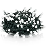 Kép 3/4 - Retlux RXL 222 beltéri-kültéri cherry fényfüzér, hideg fehér, zöld kábel, 200LED, 20m