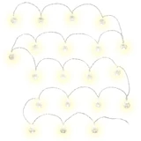 Kép 2/2 - Retlux RXL 272 beltéri ezüst golyó fényfüzér, hideg fehér, átlátszó kábel, 20LED, 3m
