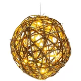 Kép 1/2 - Retlux RXL 257 karácsonyi dekor labda, rattan, meleg fehér, 15db LED
