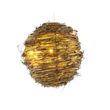 Kép 1/2 - Retlux RXL 240 rattan labda, meleg fehér, 20LED, 15cm
