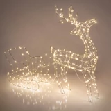 Kép 1/2 - Retlux RXL 311 rénszarvas szánnal dekor, meleg fehér, 390LED