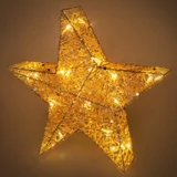 Kép 1/2 - Retlux RXL 326 beltéri csillag dísz, pamut, meleg fehér, 20LED, 290x240x70mm