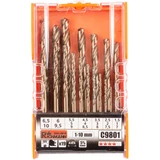 Kép 1/4 - Richmann fémfúró készlet, HSS-Co, 1-10mm, 19 részes 