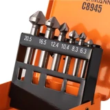 Kép 3/3 - Richmann kúpos süllyesztő fúró készlet fémre, 6.3-20.5mm, 6 részes