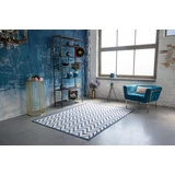 Kép 1/2 - Chevron Azur chevron mintás szőnyeg, kék-fehér, 160x230cm
