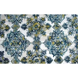 Kép 2/2 - Kaleidoscope virágmintás szőnyeg, kék-zöld, 160x230cm