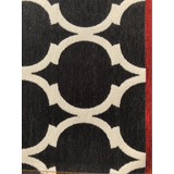 Kép 3/3 - Marrakesh Black Ruby marokkói mintás szőnyeg, fekete-fehér-piros, 160x230cm
