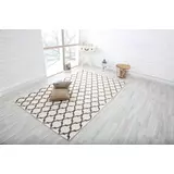 Kép 2/2 - Marrakesh Vanilla marokkói mintás szőnyeg, fehér-bézs, 160x230cm