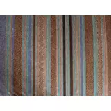 Kép 3/4 - Skandinav Brownie csíkos szőnyeg, barna-kék, 130x190cm