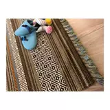 Kép 3/4 - Skandinav Hazel csíkos szőnyeg, világosbarna, 160x230cm