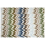 Kép 2/3 - ZigZag Green cikk-cakk mintás szőnyeg, zöld, 130x190cm