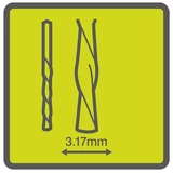 Kép 3/3 - Ryobi RAR404-4 fúrószárkészlet fához és műanyaghoz, 1/8", 3.17mm, 4db
