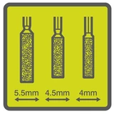 Kép 4/4 - Ryobi RAR502-3 élező készlet multigéphez, 3db