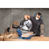 Kép 4/4 - Scheppach HM 140 L gérvágó fűrész lézerrel, dönthető, 305mm, 2kW, 230V