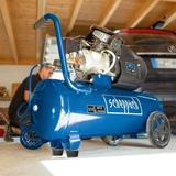 Kép 2/3 - Scheppach HC 52 DC kompresszor, kéthengeres, olajkenésű, 50L, 8bar, 2.2kW, 230V