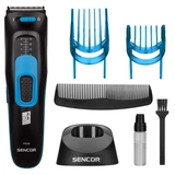 Kép 2/11 - Sencor SHP 4502BL akkus hajnyíró, nemesacél penge, 2 fésűtoldalék, 3-35mm, kék