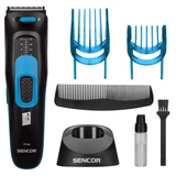 Kép 2/11 - Sencor SHP 4502BL akkus hajnyíró, nemesacél penge, 2 fésűtoldalék, 3-35mm, kék