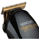Kép 6/15 - Sencor SHP 8305BK hajnyíró készlet, titán penge, 12 fésűtoldalék, 3-19mm