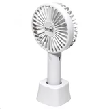 Kép 1/2 - Kézi, tölthető ventilátor, fehér, 4W, 9cm