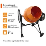 Kép 2/4 - Sparta CM-140S betonkeverő, 140L, 550W