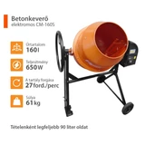 Kép 2/4 - Sparta CM-160S betonkeverő, 160L, 650W