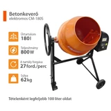 Kép 2/2 - Sparta CM-180S betonkeverő, 180L, 800W