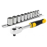 Kép 1/9 - Stanley FatMax 1/4" dugókulcs készlet 5 fokonkénti fogazással, 11 részes