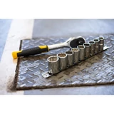 Kép 2/9 - Stanley FatMax 1/4" dugókulcs készlet 5 fokonkénti fogazással, 11 részes