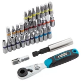 Kép 3/6 - Gross bit készlet, S2 acél, mágneses, 1/4", 33 részes
