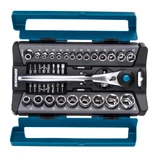 Kép 2/4 - Gross dugókulcs készlet racsnis hajtókarral, CrV, 1/2"-1/4", 4-22mm, 41 darabos