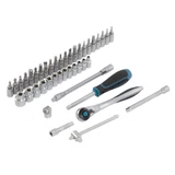 Kép 3/6 - Gross bit és dugókulcs készlet racsnis hajtókarral, CrV, 1/4", 4-14mm, 42 darabos