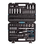 Kép 1/6 - Gross kombinált szerszámkészlet, CrV, 1/2&quot;-1/4&quot;, 4-32mm, 109 darabos