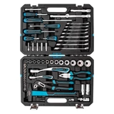 Kép 1/6 - Gross kombinált szerszámkészlet, CrV, 1/2&quot;-1/4&quot;, 4-32mm, 76 darabos