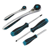Kép 5/9 - Gross kombinált szerszámkészlet, CrV, 1/2"-1/4", 5-32mm, 78 darabos