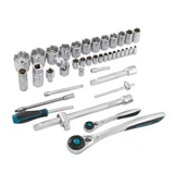 Kép 3/7 - Gross kombinált szerszámkészlet, CrV, 1/2"-1/4", 4-32mm, 82 darabos