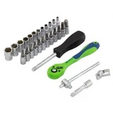 Kép 2/2 - MTX dugókulcs készlet műanyag tokban, CrV, 1/4", 29db