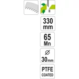 Kép 3/3 - Flo Hernyózóolló+fűrész 330mm