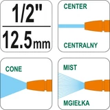 Kép 2/3 - Flo Impulzus locsolópisztoly 3 funkciók, 1/2"