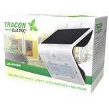 Kép 2/2 - Tracon napelemes LED fali világítótest, mozgásérzékelővel, fehér 3.2W, 400lm